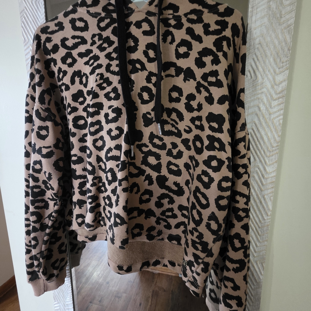 AMPERSAND AVE Tan and Black Hoodie